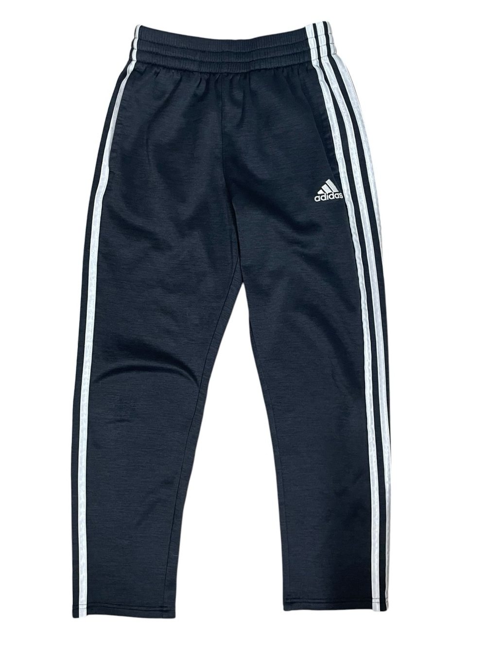 Adidas Boys Black 3 Stripe Jogger Sweatpants M 10/12
